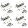 imageRavinte 2 Pack Silver Magnetic Door Catch Brushed Satin Nickel Cabinet Magnets Strong Magnetic Catch Latch for Kitchen Cabinets Drawers ampamp Cupboards Stainless Steel ClosuresSatin Nickel