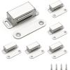imageRavinte 2 Pack Silver Magnetic Door Catch Brushed Satin Nickel Cabinet Magnets Strong Magnetic Catch Latch for Kitchen Cabinets Drawers ampamp Cupboards Stainless Steel ClosuresSatin Nickel