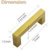 imageRavinte 25 Pack 3 Inch Square Cabinet Handles  Satin Nickel Pulls Brushed Nickel Drawer Pulls Kitchen Hardware Handles for Cabinets Cupboards and DrawersBrushed Brass