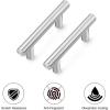 imageRavinte 25 Pack 638 inch Cabinet Pulls Matte Black Stainless Steel Kitchen Cupboard Handles Cabinet Handles 4 Hole CenterBrushed Nickel