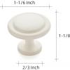 imageRavinte 3 Pack 114 inch Kitchen Cabinet Knobs Matte Black Dresser Zinc Pulls Door Drawer Handles for Dresser DrawersWhite