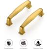 imageRavinte 30 Pack Solid 3 Inch Kitchen Cabinet Handles Oil Rubbed Bronze Cabinet Pulls Drawer Pulls Kitchen Cabinet Hardware Kitchen Handles for Cabinets Cupboard Handles Drawer HandlesBrushed Brass