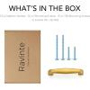 imageRavinte 30 Pack Solid 3 Inch Kitchen Cabinet Handles Oil Rubbed Bronze Cabinet Pulls Drawer Pulls Kitchen Cabinet Hardware Kitchen Handles for Cabinets Cupboard Handles Drawer HandlesBrushed Brass