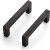 imageRavinte 30 Pack Solid 5 Inch Center to Center Slim Square Bar Drawer Handles Cabinet Hardware  OilRubbed Bronze Kitchen Pulls10