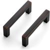 imageRavinte 30 Pack Solid 5 Inch Center to Center Slim Square Bar Drawer Handles Cabinet Hardware  OilRubbed Bronze Kitchen Pulls25