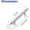 imageRavinte 32 Pack 6 inch Cabinet Pulls Brushed Nickel Stainless Steel Kitchen Cupboard Handles Cabinet Handles 375 inch Hole CenterSatin Nickel