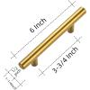 imageRavinte 55 Pack 6 inch Cabinet Pulls Matte Black Stainless Steel Kitchen Drawer Pulls Cupboard Handles Cabinet Handles 375 Hole CenterBrushed Brass