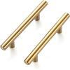 imageRavinte 55 Pack 6 inch Cabinet Pulls Matte Black Stainless Steel Kitchen Drawer Pulls Cupboard Handles Cabinet Handles 375 Hole CenterBrushed Brass