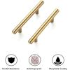 imageRavinte 55 Pack 6 inch Cabinet Pulls Matte Black Stainless Steel Kitchen Drawer Pulls Cupboard Handles Cabinet Handles 375 Hole CenterBrushed Brass