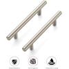 imageRavinte 55 Pack 6 inch Cabinet Pulls Matte Black Stainless Steel Kitchen Drawer Pulls Cupboard Handles Cabinet Handles 375 Hole CenterSatin Nickel