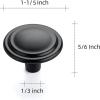 imageRavinte 60 Pack 115 inch Matte Black Zinc Cabinet knobs Kitchen Cabinet Knobs Drawer Knobs Dresser Knobs Drawer Pulls Cabinet Door Knobs Dresser Drawer Handles Knobs for Dresser Drawers