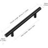 imageRavinte 60 Pack 738quot Cabinet Pulls Matte Black Stainless Steel Kitchen Cupboard Handles Cabinet Handles 738quot Length 5quot Hole CenterBlack