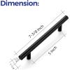 imageRavinte 60 Pack 738quot Cabinet Pulls Matte Black Stainless Steel Kitchen Cupboard Handles Cabinet Handles 738quot Length 5quot Hole CenterBlack