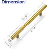 imageRavinte 60 Pack 738quot Cabinet Pulls Matte Black Stainless Steel Kitchen Cupboard Handles Cabinet Handles 738quot Length 5quot Hole CenterBrushed Brass