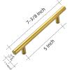 imageRavinte 60 Pack 738quot Cabinet Pulls Matte Black Stainless Steel Kitchen Cupboard Handles Cabinet Handles 738quot Length 5quot Hole CenterBrushed Brass