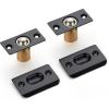 imageRavinte Adjustable Ball Door Catch Closet Ball Bearing Door Latch Solid Brass Body ampamp Stainless Steel Strike Plate 2 Pack BlackBlack
