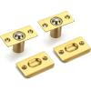 imageRavinte Adjustable Ball Door Catch Closet Ball Bearing Door Latch Solid Brass Body ampamp Stainless Steel Strike Plate 2 Pack BlackGold