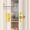 imageRavinte Adjustable Ball Door Catch Closet Ball Bearing Door Latch Solid Brass Body ampamp Stainless Steel Strike Plate 2 Pack BlackGold