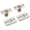 imageRavinte Adjustable Ball Door Catch Closet Ball Bearing Door Latch Solid Brass Body ampamp Stainless Steel Strike Plate 2 Pack BlackSilver