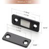 imageRavinte Magnetic Door Catch  Ultra Thin Cabinet Catch With Strong Adhesive Sticker Concealed Door Magnets Stainless Steel Closer Latch  4 Pack Black