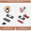 imageRavinte Magnetic Door Catch  Ultra Thin Cabinet Catch With Strong Adhesive Sticker Concealed Door Magnets Stainless Steel Closer Latch  4 Pack Black