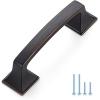 imageRavinte Solid 3 Inch Big Square Foot Cabinet Pulls Oil Rubbed Bronze Arch Pull Kitchen Cabinet Handles Drawer Pulls Kitchen Cabinet Hardware Bronze Cabinet Drawer Handles10 PackOil Rubbed Bronze