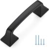 imageRavinte Solid 3 Inch Big Square Foot Cabinet Pulls Oil Rubbed Bronze Arch Pull Kitchen Cabinet Handles Drawer Pulls Kitchen Cabinet Hardware Bronze Cabinet Drawer Handles10 PackMatte Black