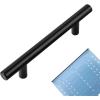 imageRavinte 15 Pack 5 Inch Cabinet Pulls Brushed Brass Stainless Steel Kitchen Drawer Pulls Cabinet Handles with Drill Mounting Template 5Length 3 Hole CenterMatte Black