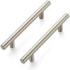 imageRavinte 55 Pack 6 inch Cabinet Pulls Matte Black Stainless Steel Kitchen Drawer Pulls Cupboard Handles Cabinet Handles 375 Hole CenterSatin Nickel