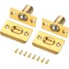 imageRavinte Adjustable Ball Door Catch Closet Ball Bearing Door Latch Solid Brass Body ampamp Stainless Steel Strike Plate 2 Pack BlackGold