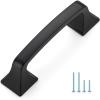 imageRavinte Solid 3 Inch Big Square Foot Cabinet Pulls Oil Rubbed Bronze Arch Pull Kitchen Cabinet Handles Drawer Pulls Kitchen Cabinet Hardware Bronze Cabinet Drawer Handles10 PackMatte Black