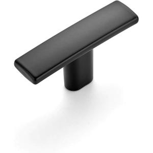 imageRavinte 1 Pack 134 inch Curved Cabinet Pulls Matte Black Kitchen Cupboard Handles Cabinet Handles 175LengthBlack