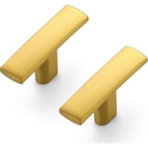 imageRavinte 1 Pack 134 inch Curved Cabinet Pulls Matte Black Kitchen Cupboard Handles Cabinet Handles 175LengthBrushed Brass