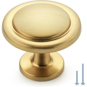 imageRavinte 1 Pack Brushed Nickel Cabinet Pulls 114 inch Kitchen Cabinet Knobs Drawer Knobs Dresser Drawer Pulls Door Dresser Handles for CupboardBrushed Brass