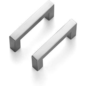 imageRavinte 10 Pack 3 Inch Kitchen Square Cabinet Handles Satin Nickel Cabinet Pulls Brushed Nickel Drawer Pulls Kitchen Cabinet Hardware Kitchen Handles for Cabinets Cupboard Handles Drawer Handles50