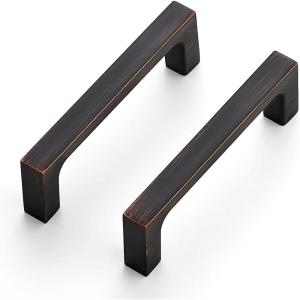 imageRavinte 10 Pack Solid 5 Inch Kitchen Square Cabinet Handles OilRubbed Bronze Cabinet Pulls Drawer Pulls Kitchen Cabinet Hardware Kitchen Handles5