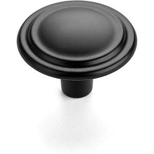 imageRavinte 60 Pack 115 inch Matte Black Zinc Cabinet knobs Kitchen Cabinet Knobs Drawer Knobs Dresser Knobs Drawer Pulls Cabinet Door Knobs Dresser Drawer Handles Knobs for Dresser Drawers