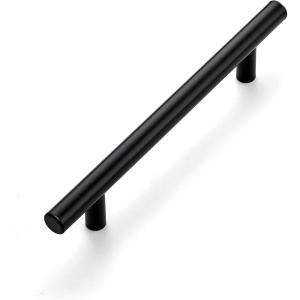 imageRavinte 60 Pack 738quot Cabinet Pulls Matte Black Stainless Steel Kitchen Cupboard Handles Cabinet Handles 738quot Length 5quot Hole CenterBlack