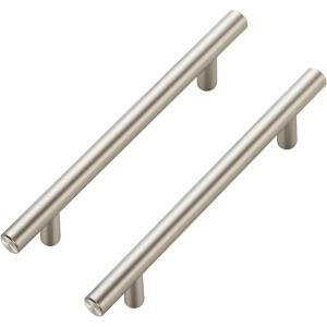 imageRavinte 60 Pack 738quot Cabinet Pulls Matte Black Stainless Steel Kitchen Cupboard Handles Cabinet Handles 738quot Length 5quot Hole CenterSatin Nickel