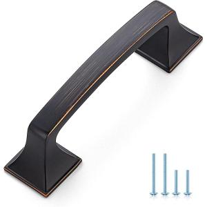 imageRavinte Solid 3 Inch Big Square Foot Cabinet Pulls Oil Rubbed Bronze Arch Pull Kitchen Cabinet Handles Drawer Pulls Kitchen Cabinet Hardware Bronze Cabinet Drawer Handles10 PackOil Rubbed Bronze