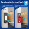 image12 Pack Ultra Thin Cabinet Door Catch Stainless Steel Cabinet Magnetic Door Catch Cabinet Magnets Adhesive Drawer Latch Cabinet Magnetic Catch for Kitchen Closet Door Magnet Stick on Cupboard WardrobeBlack