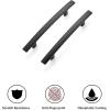 imageRavinte 1 Pack  6 Curved Cabinet Pulls Matte Black Kitchen Drawer Pulls Arch Cabinet Handles 6Length 375 Hole CenterBlack
