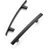 imageRavinte 1 Pack  6 Curved Cabinet Pulls Matte Black Kitchen Drawer Pulls Arch Cabinet Handles 6Length 375 Hole CenterBlack