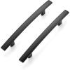 imageRavinte 1 Pack  6 Curved Cabinet Pulls Matte Black Kitchen Drawer Pulls Arch Cabinet Handles 6Length 375 Hole CenterBlack