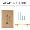 imageRavinte 1 Pack  6 Curved Cabinet Pulls Matte Black Kitchen Drawer Pulls Arch Cabinet Handles 6Length 375 Hole CenterBrushed Brass
