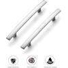 imageRavinte 1 Pack  6 Curved Cabinet Pulls Matte Black Kitchen Drawer Pulls Arch Cabinet Handles 6Length 375 Hole CenterBrushed Nickel