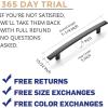 imageRavinte 1 Pack  714 Curved Cabinet Pulls Matte Black Kitchen Drawer Pulls Arch Cabinet Handles 725Length 5 Hole CenterBlack