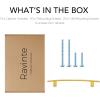 imageRavinte 1 Pack  714 Curved Cabinet Pulls Matte Black Kitchen Drawer Pulls Arch Cabinet Handles 725Length 5 Hole CenterBrushed Brass