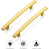 imageRavinte 1 Pack  714 Curved Cabinet Pulls Matte Black Kitchen Drawer Pulls Arch Cabinet Handles 725Length 5 Hole CenterBrushed Brass