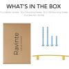 imageRavinte 1 Pack  714 Curved Cabinet Pulls Matte Black Kitchen Drawer Pulls Arch Cabinet Handles 725Length 5 Hole CenterBrushed Brass